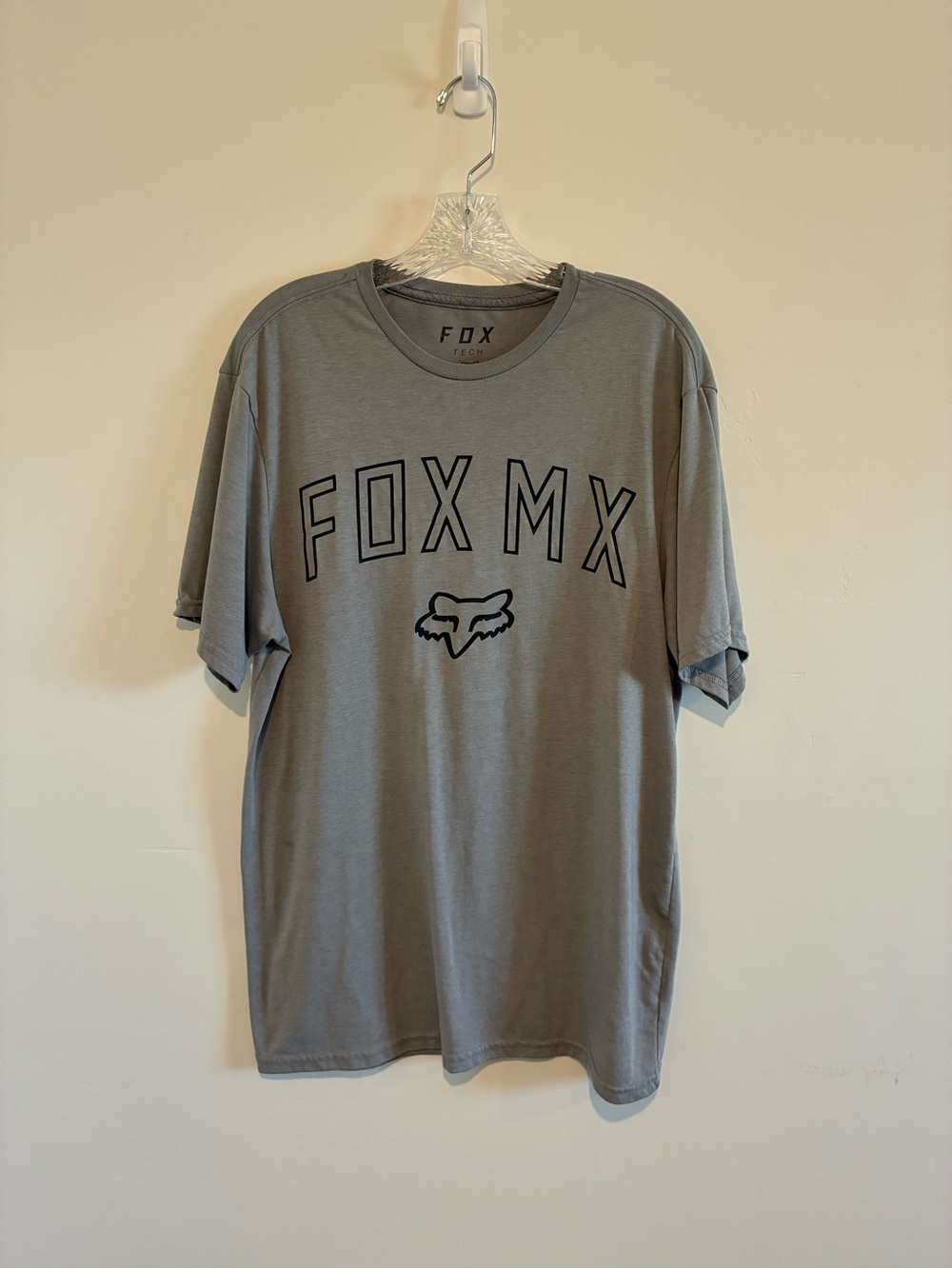 Fox Gray FOX MX Logo Short Sleeve Tee